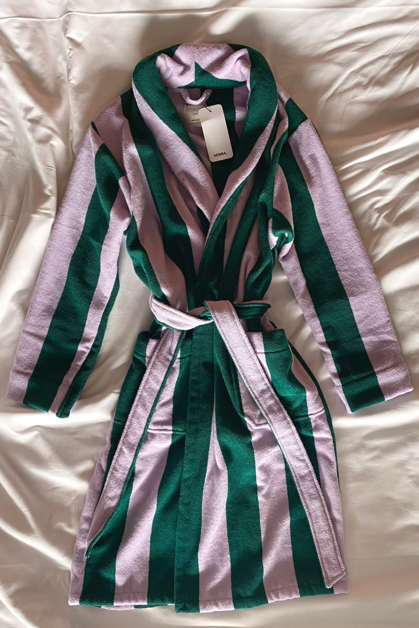 Bademantel - Lilac Stripes