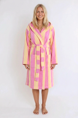 Bademantel mit Kapuze - Rosé Vanilla