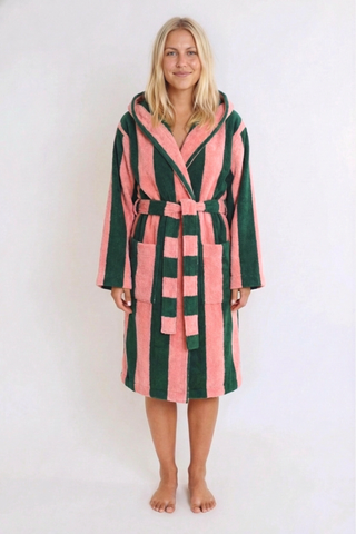 Bademantel mit Kapuze - Pine Peach