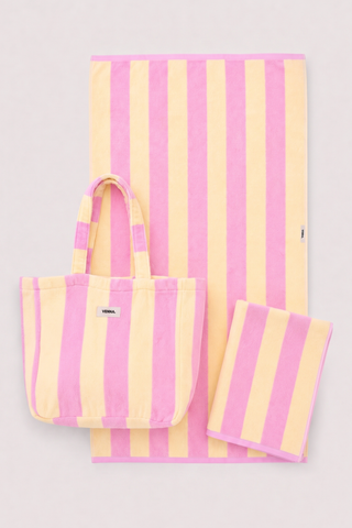 Sommer-Set "Rosé Vanilla": 1x Terry Bag und 2x Handtücher