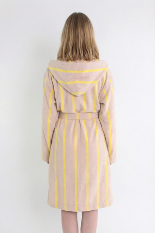 Bademantel mit Kapuze - Sand Neon