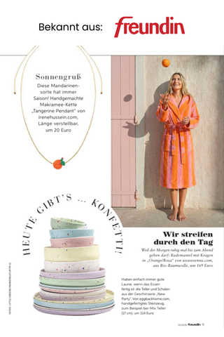 Bademantel mit Kragen - Orange Pink
