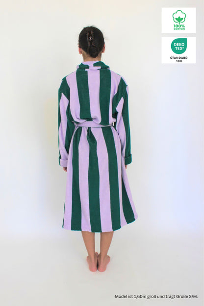 Bademantel - Lilac Stripes